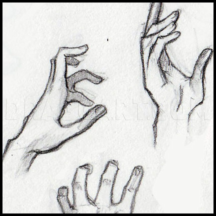 How To Sketch Hands Step By Step Drawing Guide By Dawn Dragoart