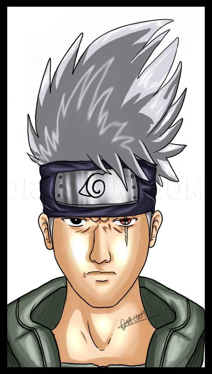 How to Draw Kakashi Hatake from Naruto (Naruto) Step by Step