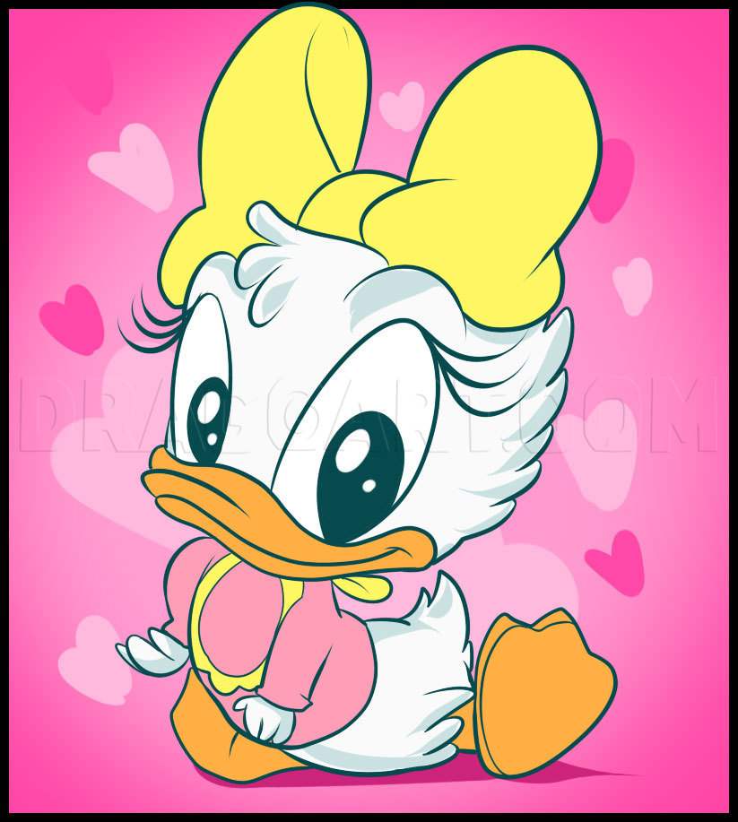 How To Draw Baby Daisy Duck Step By Step Drawing Guide By Dawn Dragoart Com