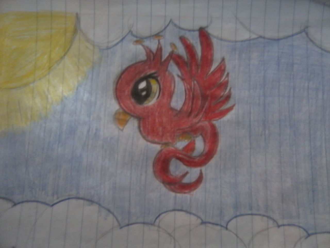 Baby Phoenix Drawing by izuni15 - DragoArt