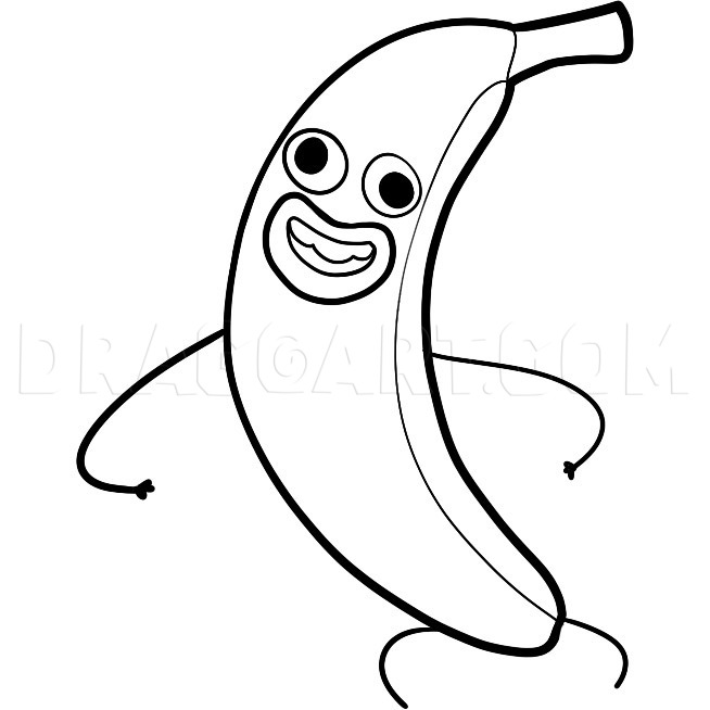 How To Draw Banana Joe Banana Joe Coloring Page Trace Drawing