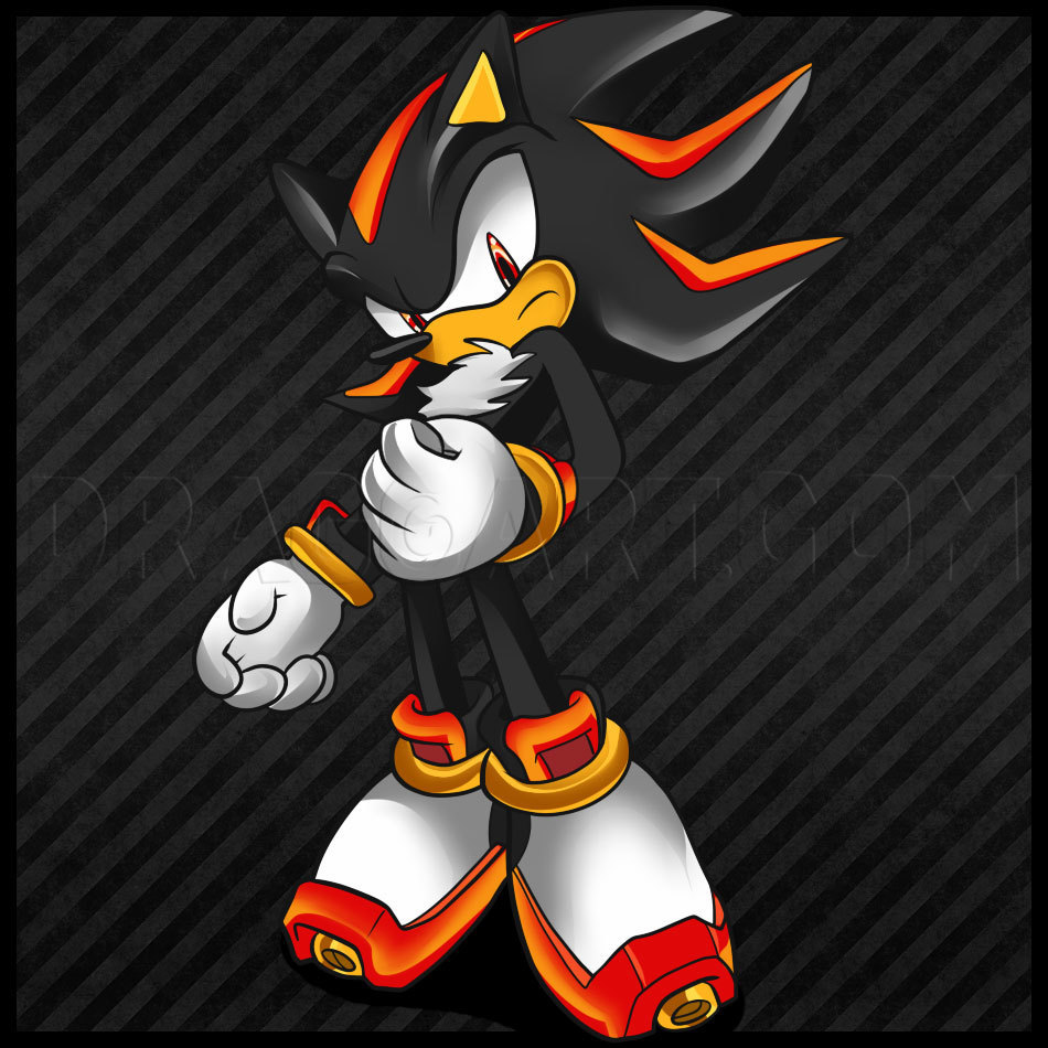 shadow the hedgehog drawing steps