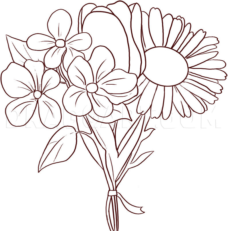 spring flowers drawing