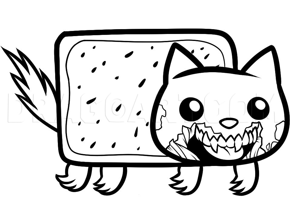 how to draw zombie nyan cat zombie nyan cat coloring page