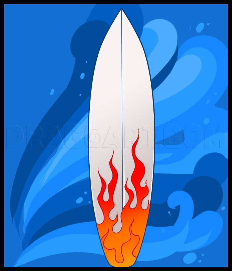 How To Draw A Surfboard Draw Surfboards Step By Step Drawing