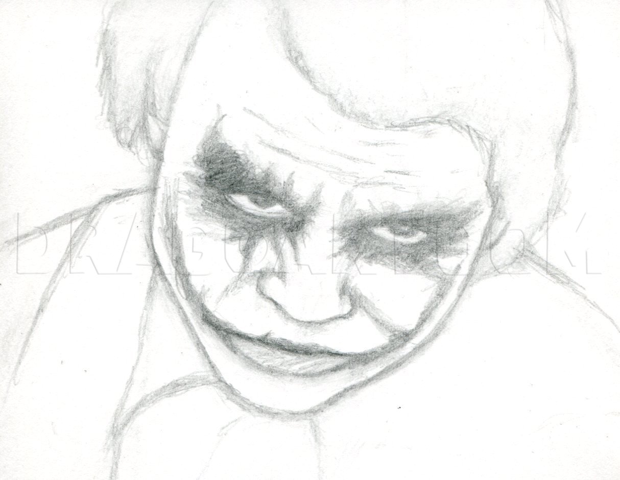 Joker Pencil Drawing Easy Step By Step - Fords