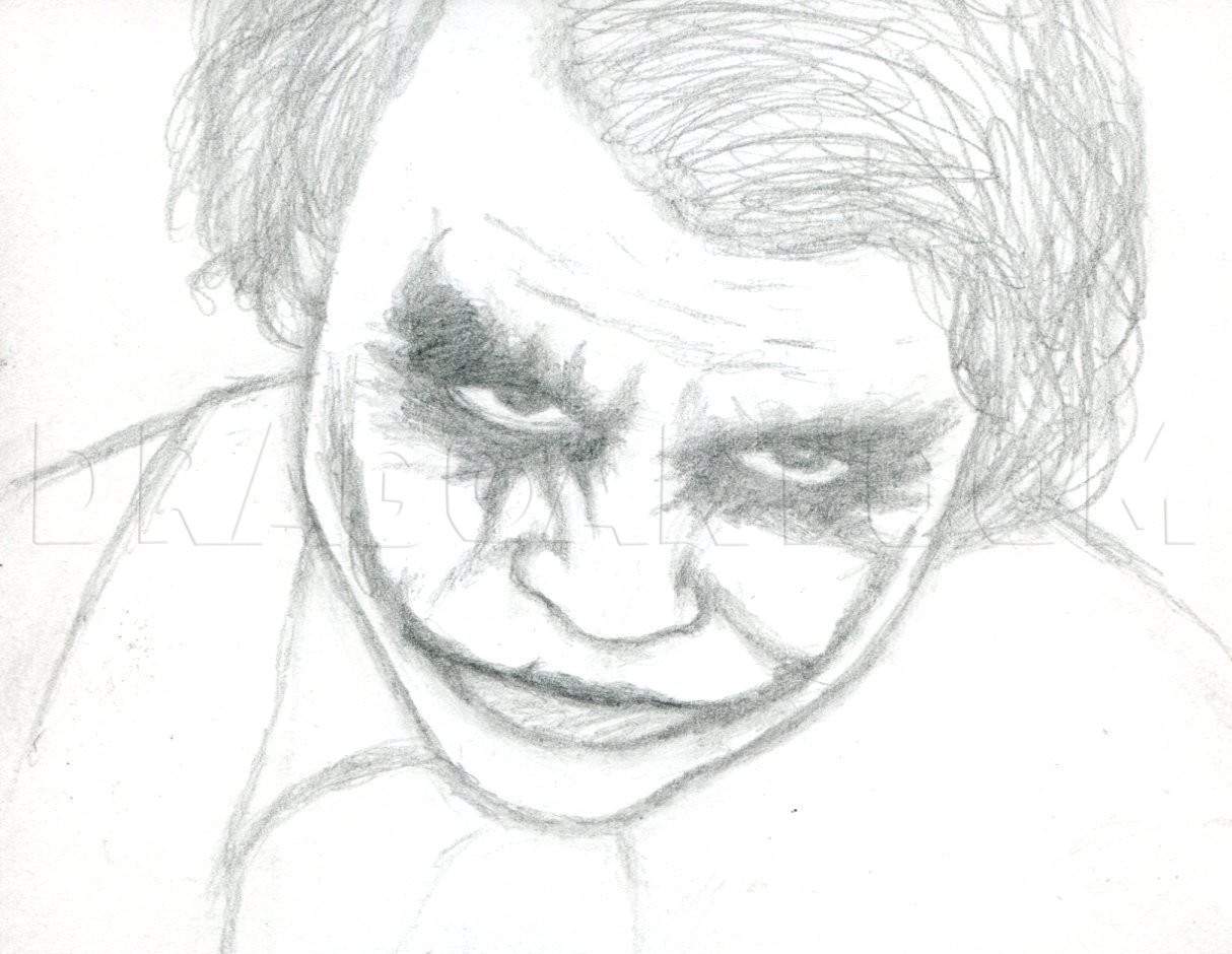 How To Draw The Joker Heath Ledger The Dark Knight Step By Step Drawing Guide By Finalprodigy Dragoart