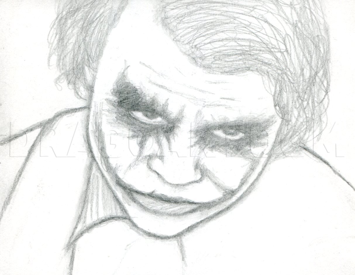 drawings of the joker from the dark knight