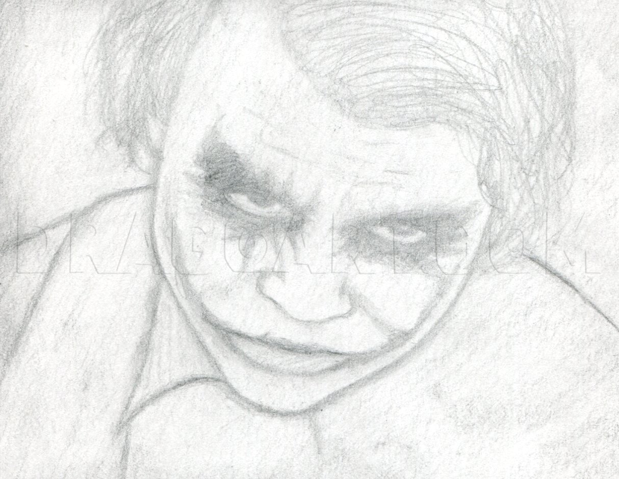 How To Draw The Joker Heath Ledger The Dark Knight Step By Step Drawing Guide By Finalprodigy Dragoart