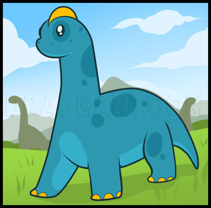 Draw a Dinosaur: Learn how to draw a dinosaur. Easy & Fun Drawing