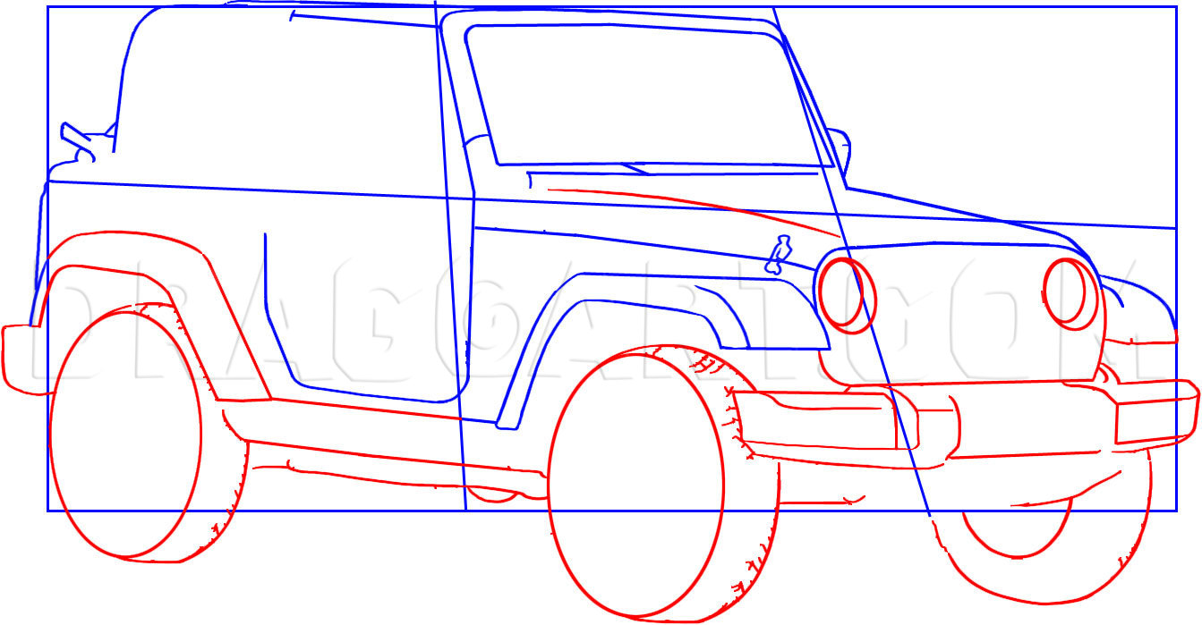 jeep wrangler drawing