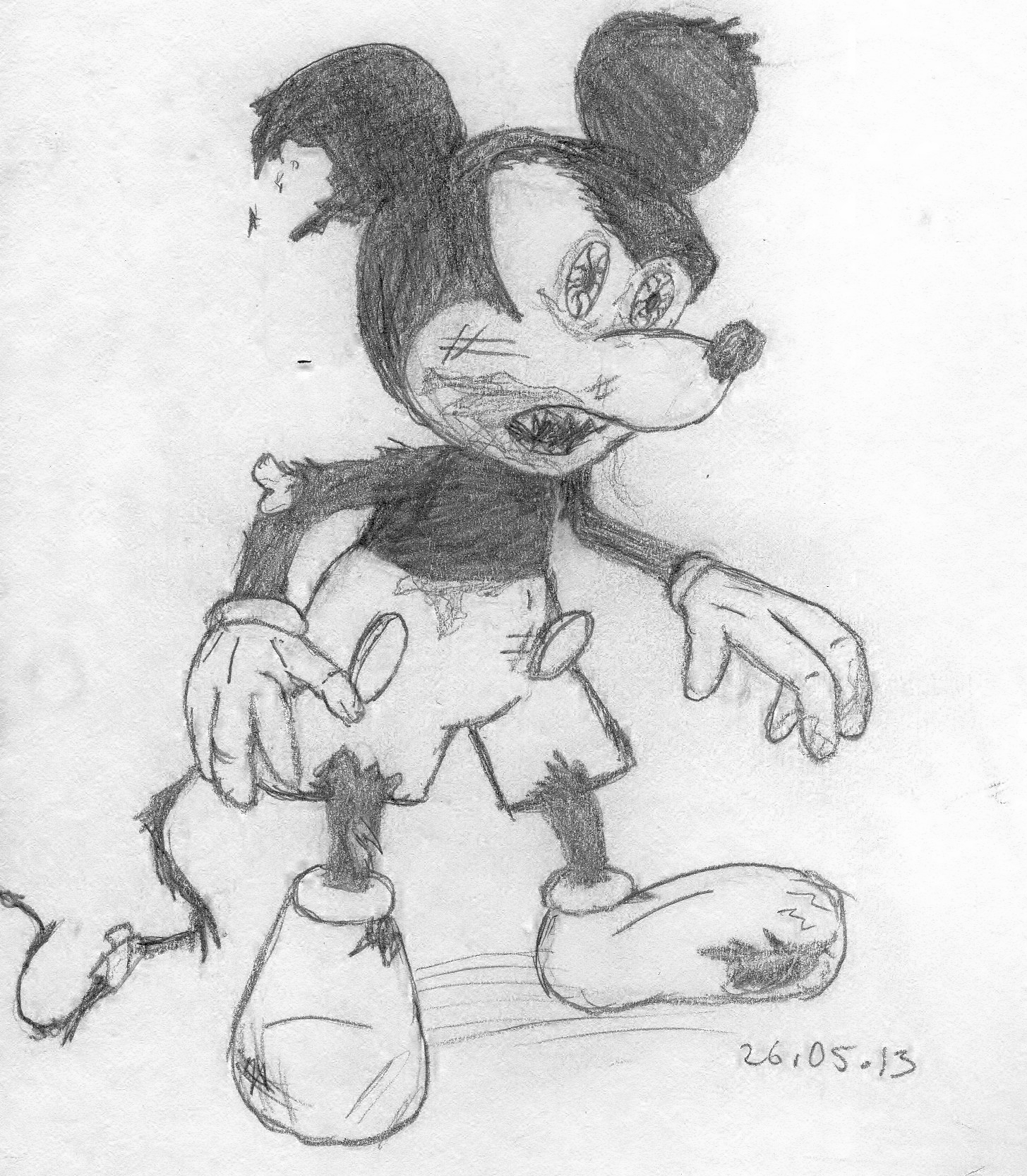 Mickey mouse zombie drawing by artcap dragoart