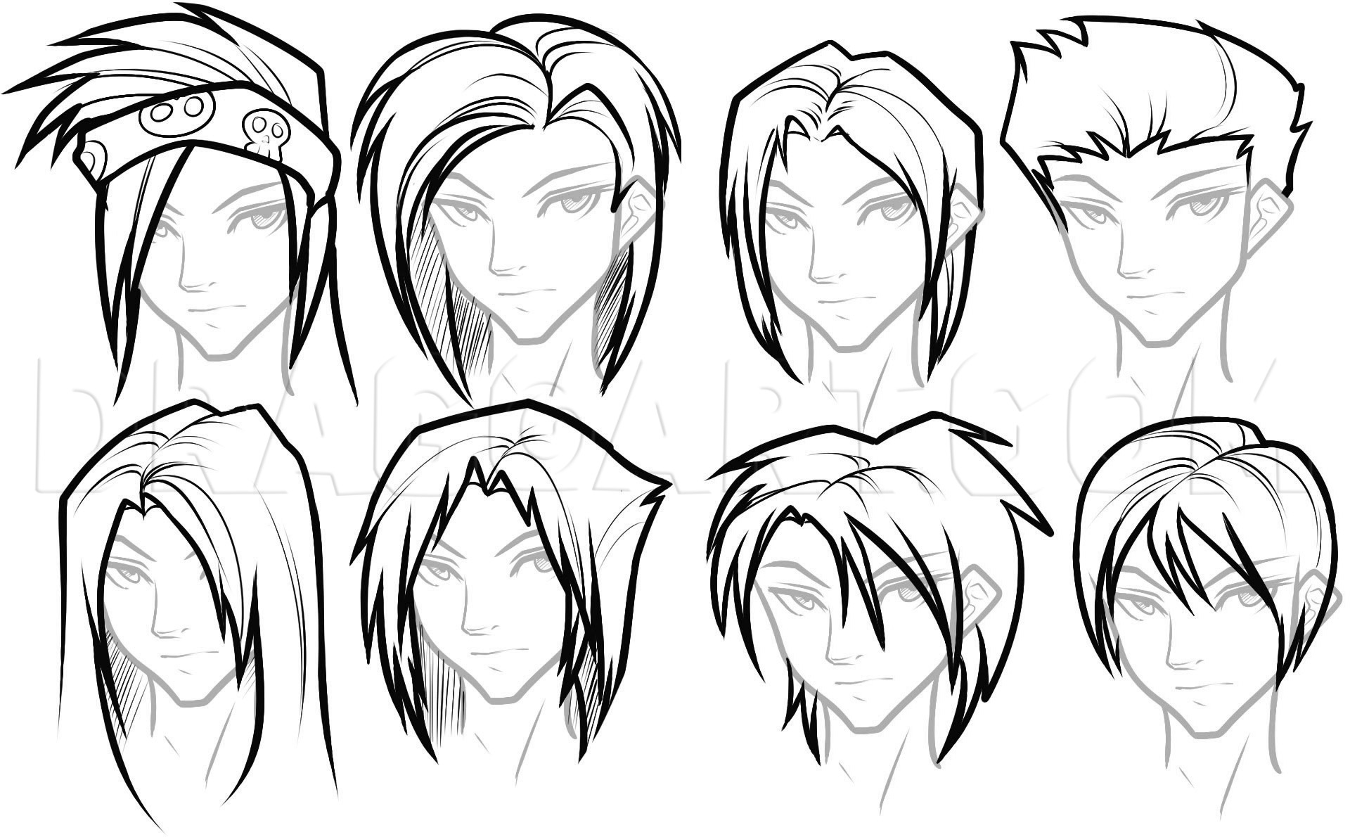 How to Draw! Boy Hair!-- 