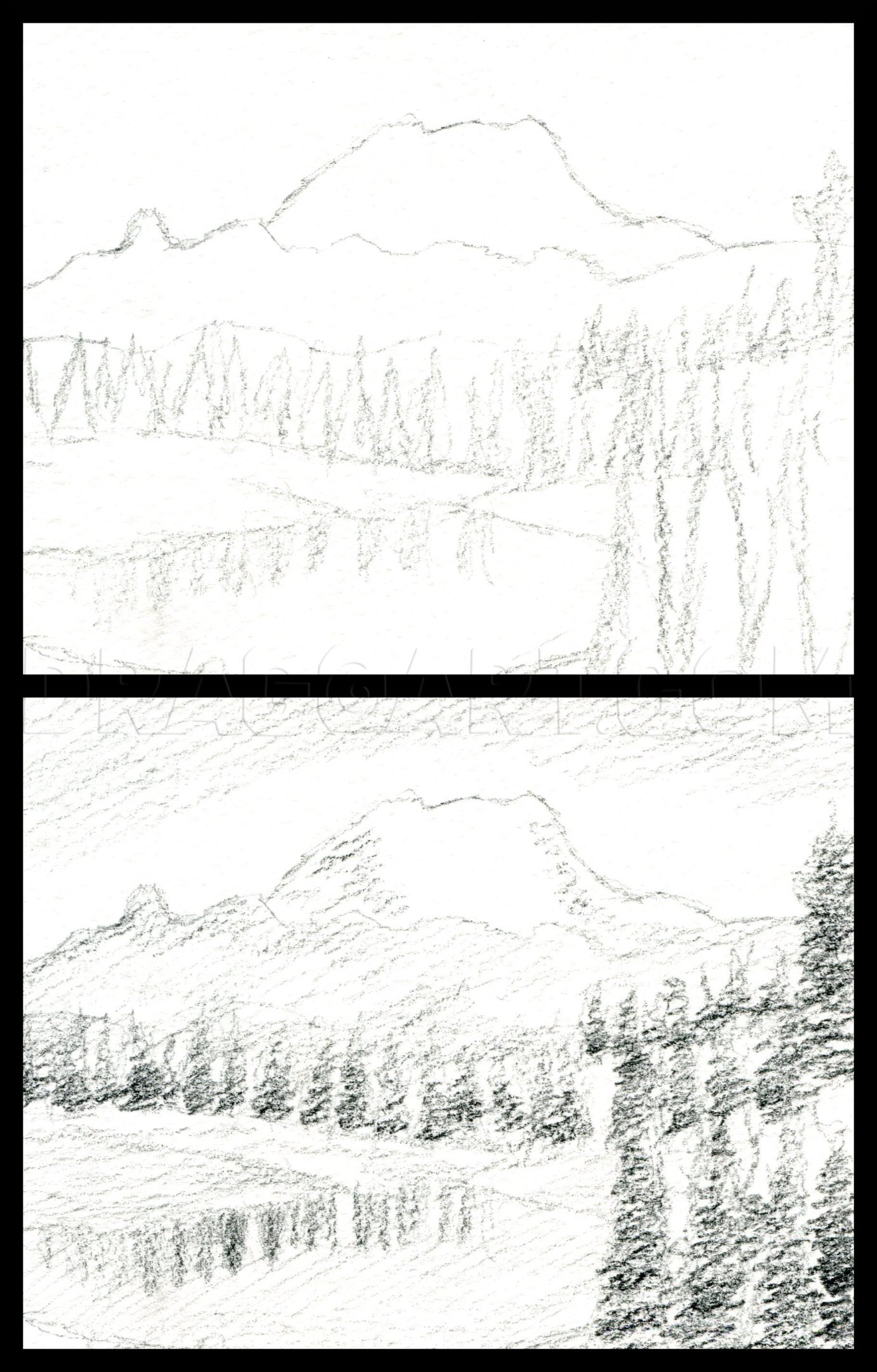 How To Draw A Realistic Landscape Draw Realistic Mountains Step By Step Drawing Guide By Finalprodigy Dragoart Com