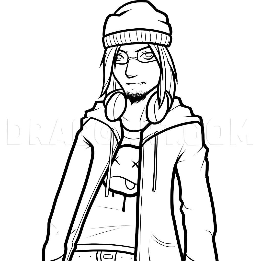 Hoodie drawing discount on a person