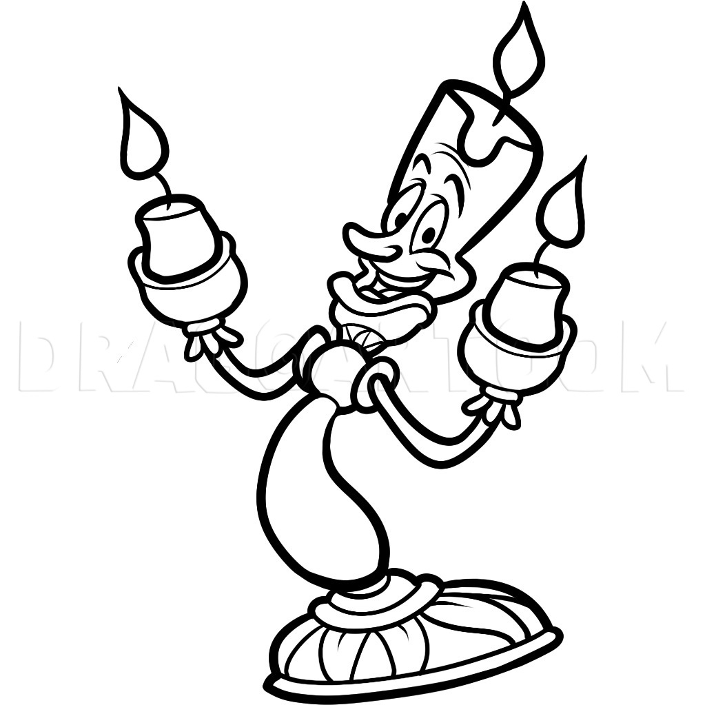 beauty and the beast lumiere drawing