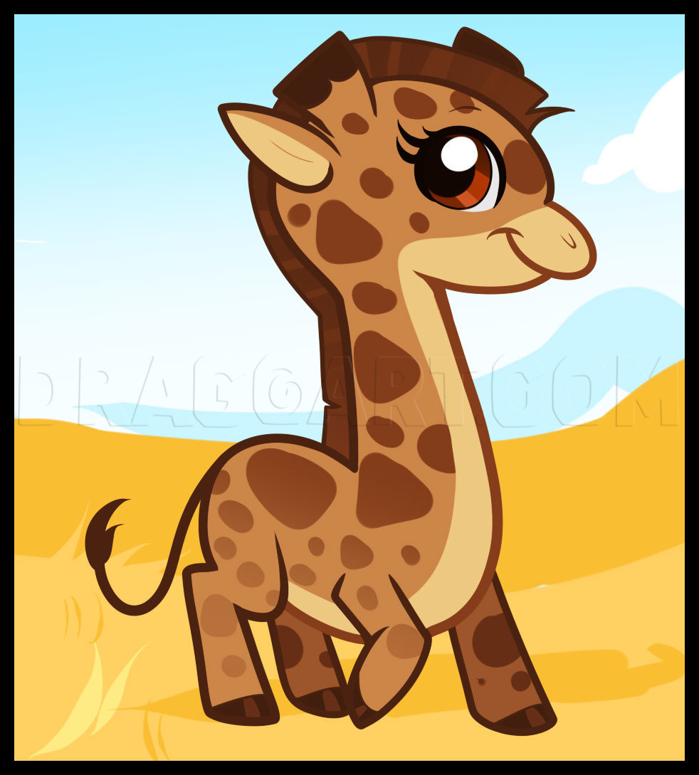 How To Draw A Giraffe For Kids Step By Step Drawing Guide By Dawn Dragoart Com