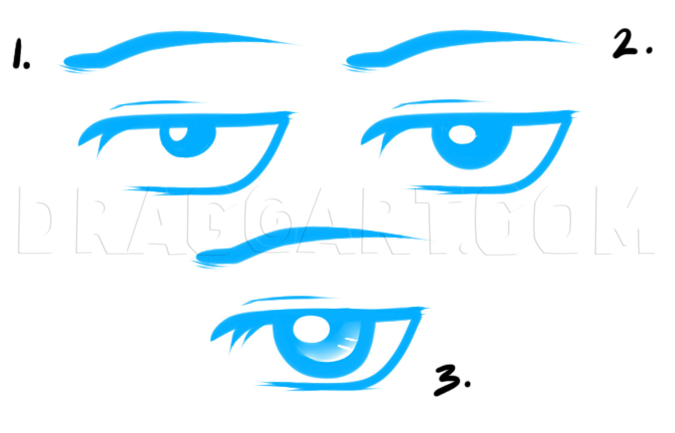 How To Draw Anime Male Eyes Step By Step Drawing Guide By Dawn Dragoart Com