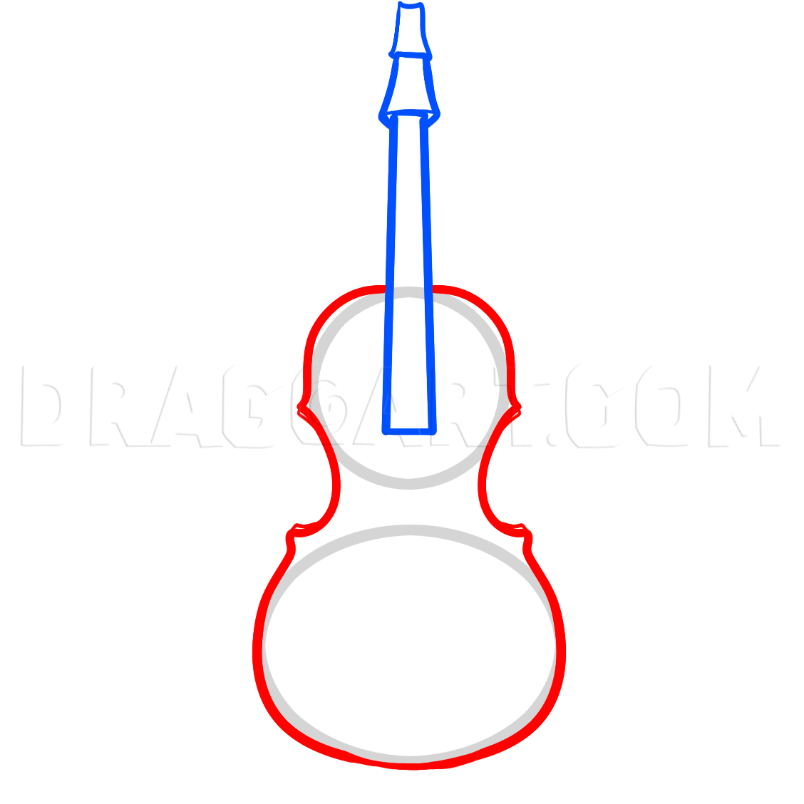 cello drawing easy