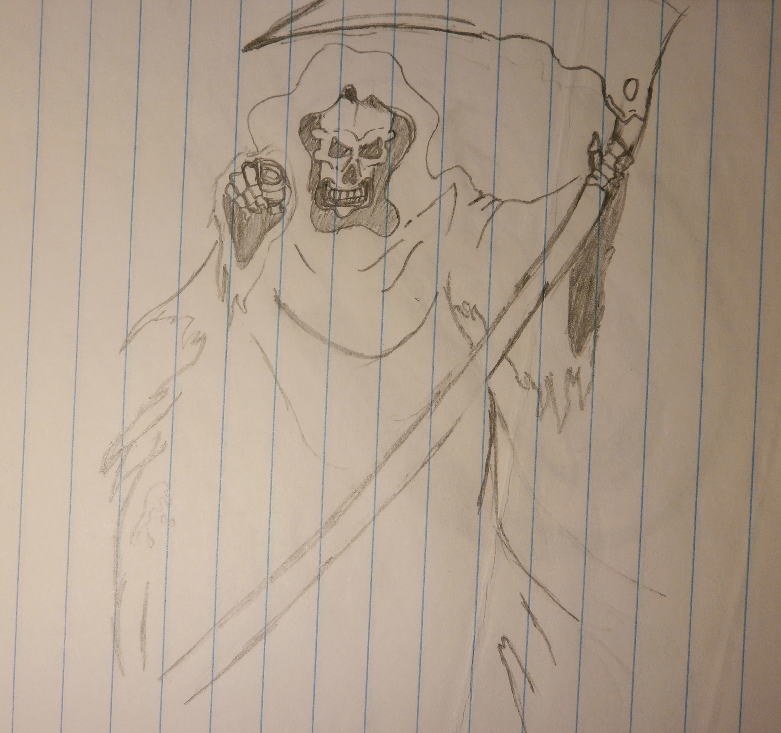 grim reaper without scythe sketch