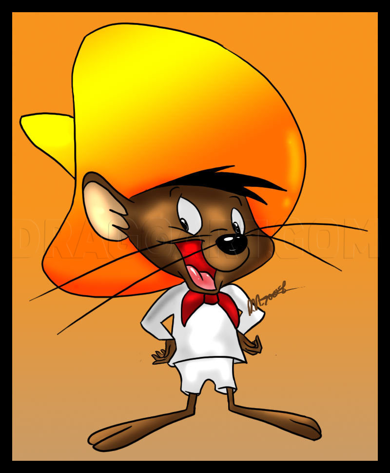 How to Draw Speedy Gonzales, Looney Tunes