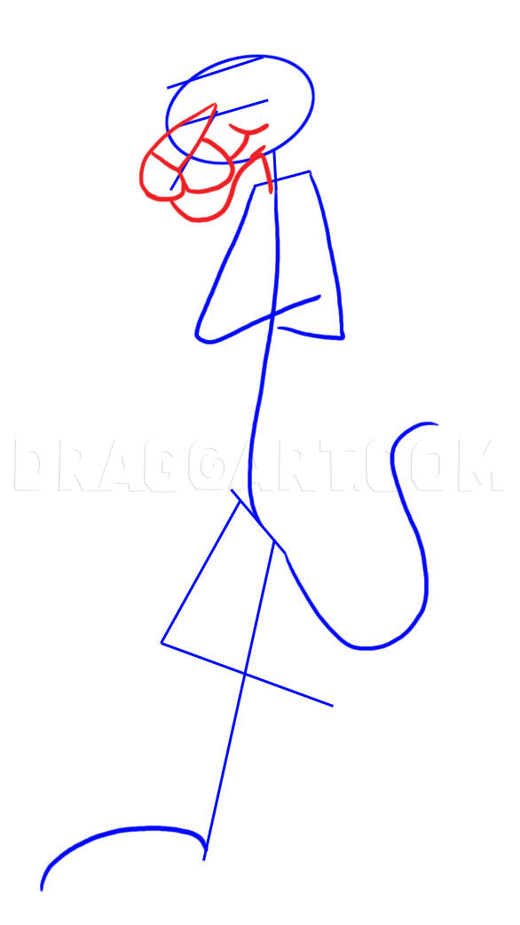 Learn How to Draw Pink Panther (Pink Panther) Step by Step