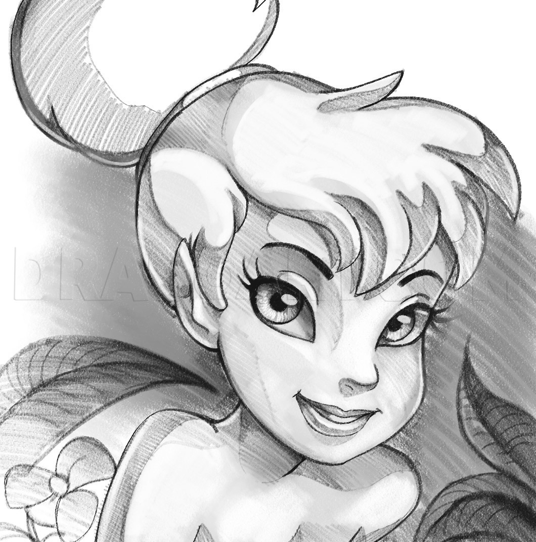 easy tinkerbell drawing