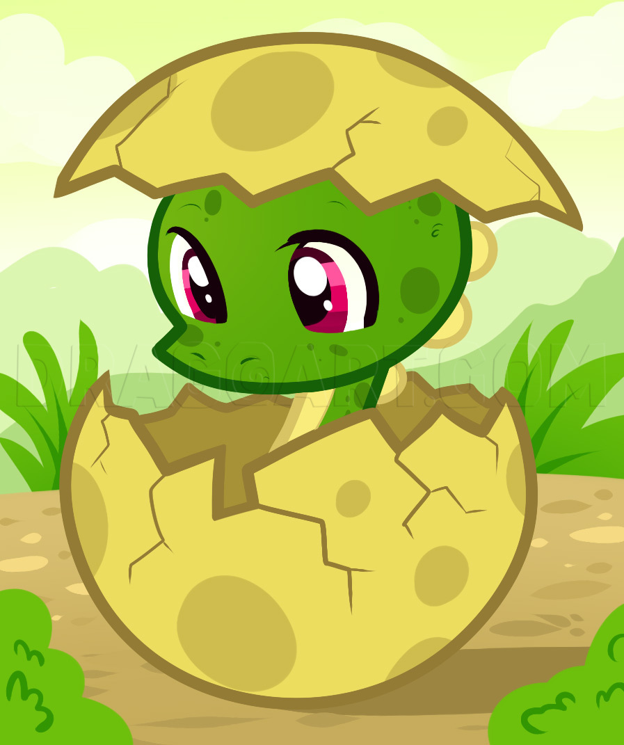 cute baby dinosaur drawing