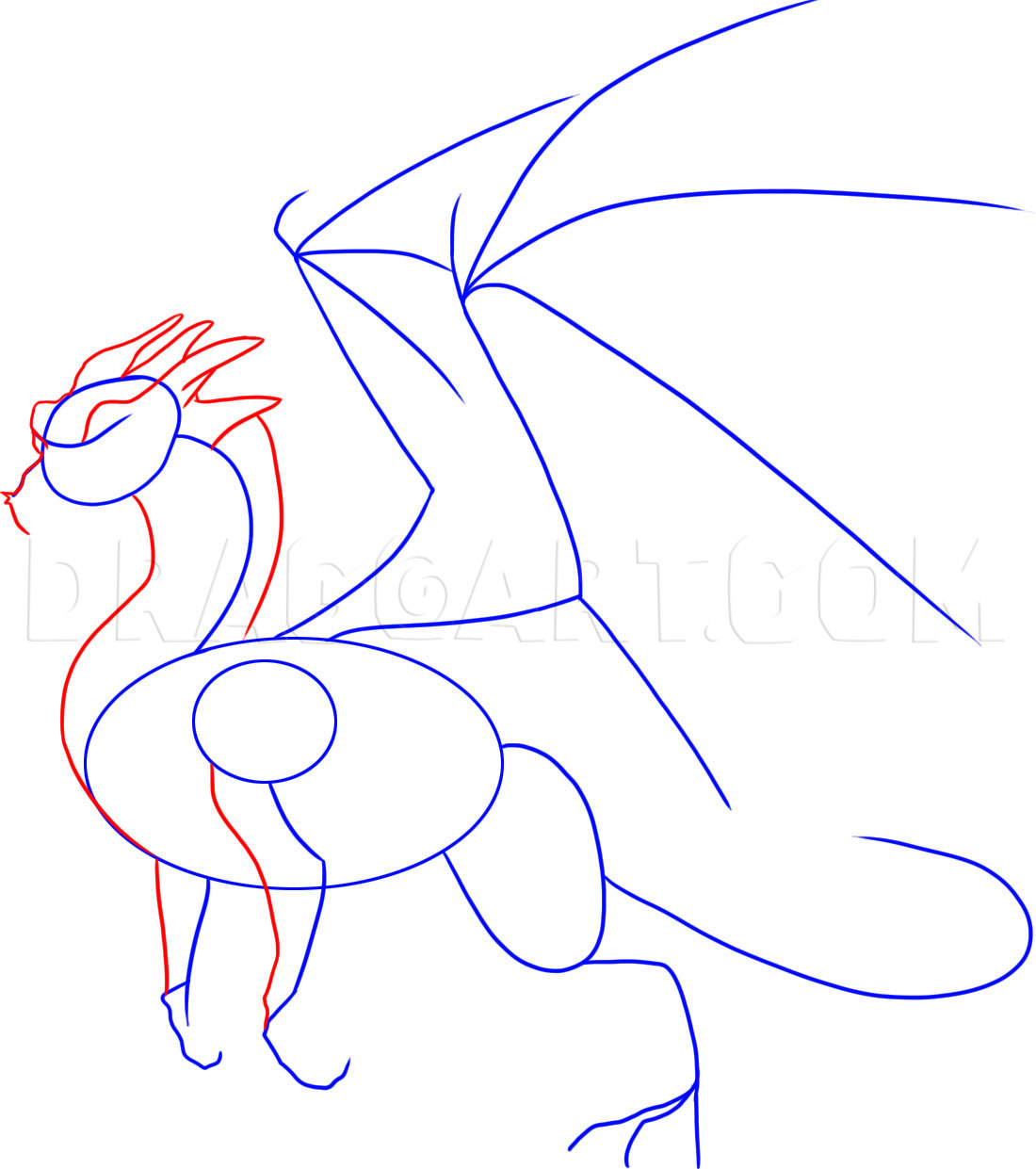 How to Draw a Dragon (Dragons) Step by Step