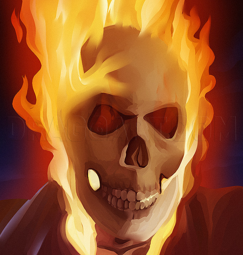 ghost rider drawing