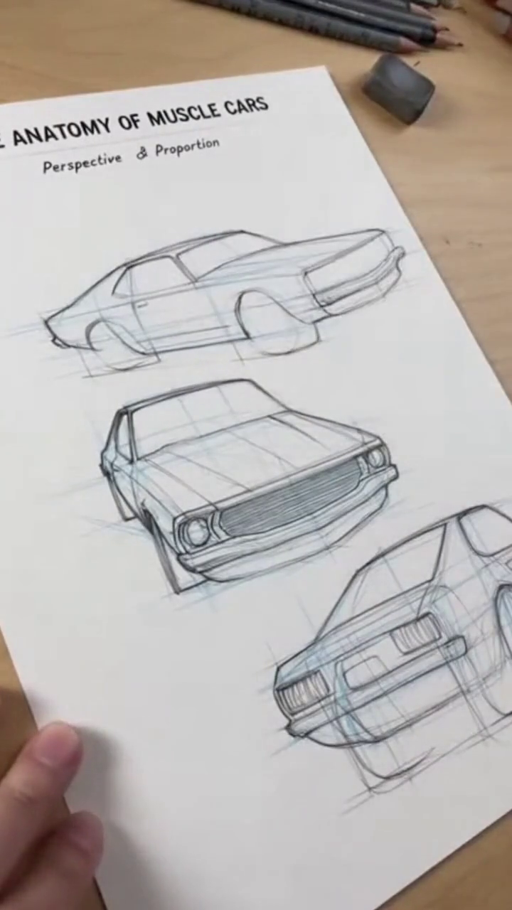 The Anatomy Of Muscle Cars: Drawing From Different Angles - DragoArt